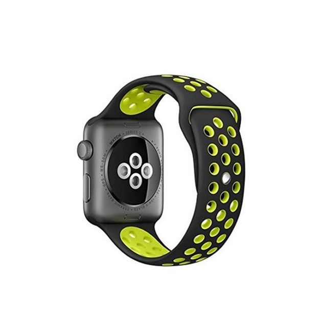 фото Ремешок для смарт-часов eva sport band для apple watch 38/40 mm black/green