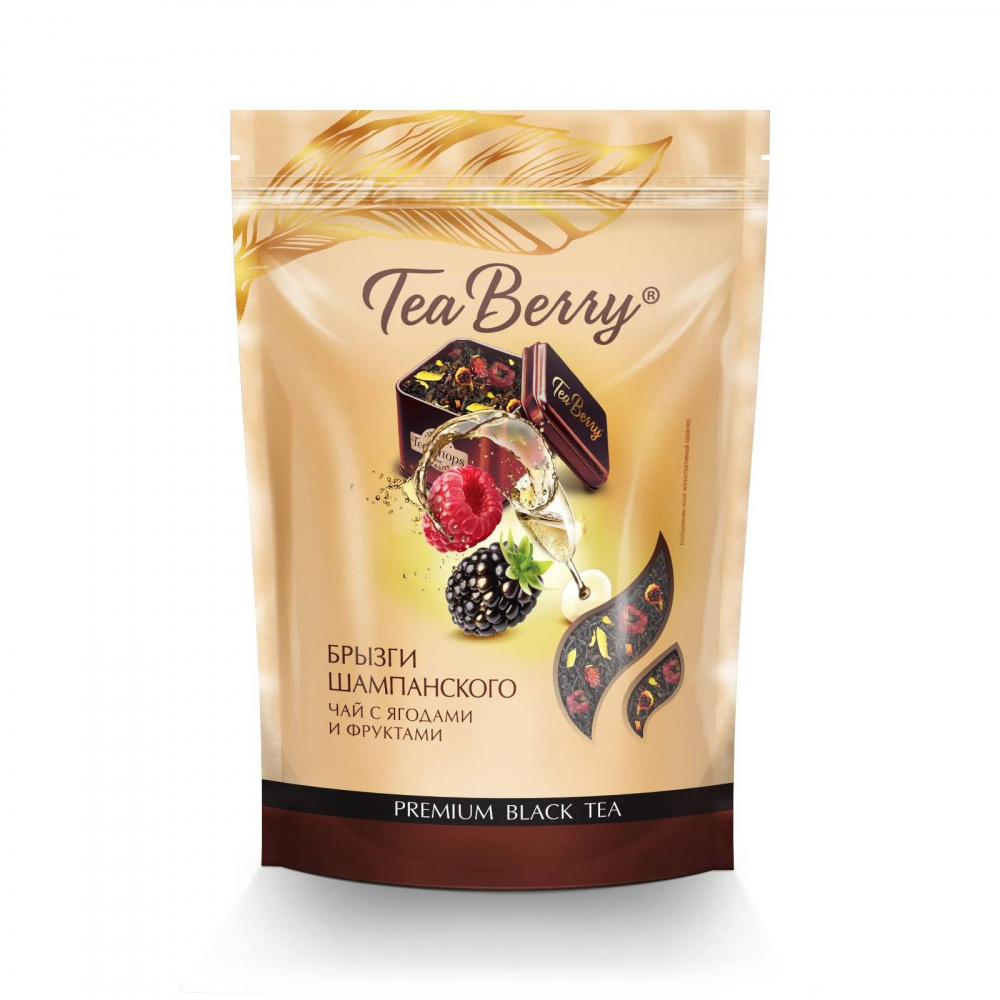 

Чай Tea Berry Брызги шампанского, черный крупнолистовой с добавками, 150 гр