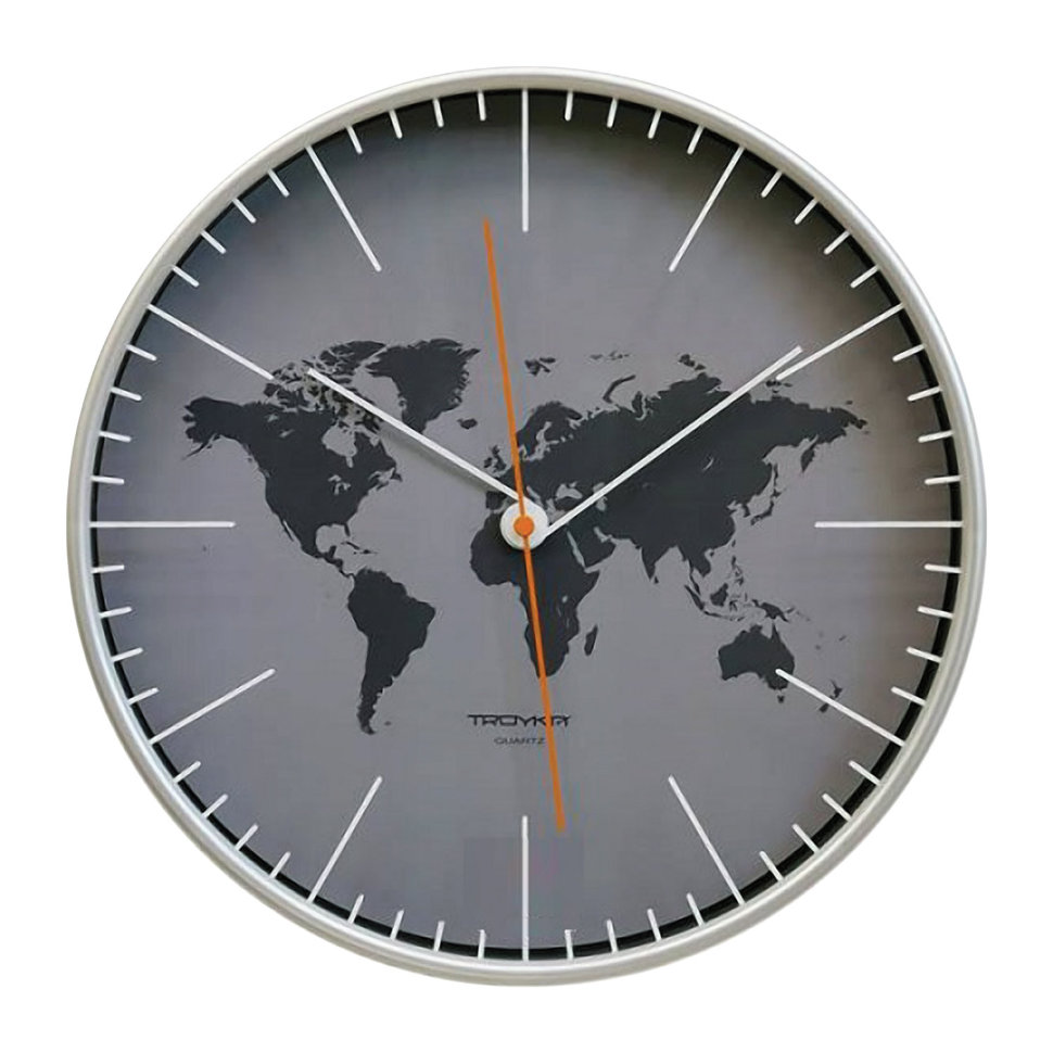 фото Часы настенные troyka 77777733 круг d30,5 см россия