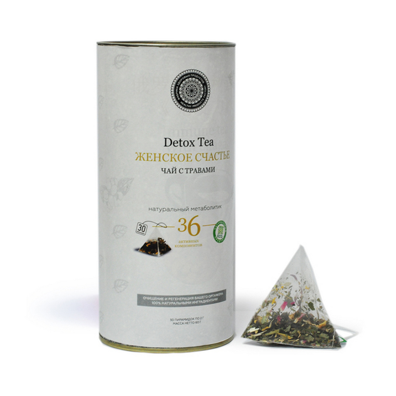 

Чай Фабрика Здоровых Продуктов Detox Tea Женское Счастье, чёрный 30 пирамидок