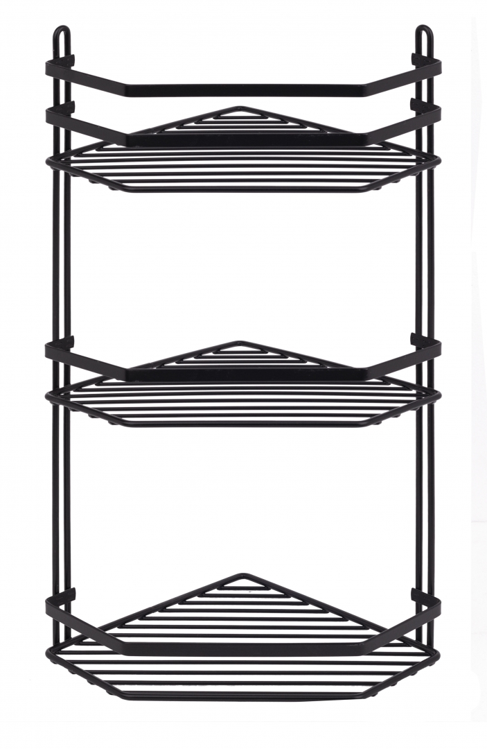Полка в ванную TEKNO-TEL угловая ES076B 3 яруса 20х20х50 600001207030