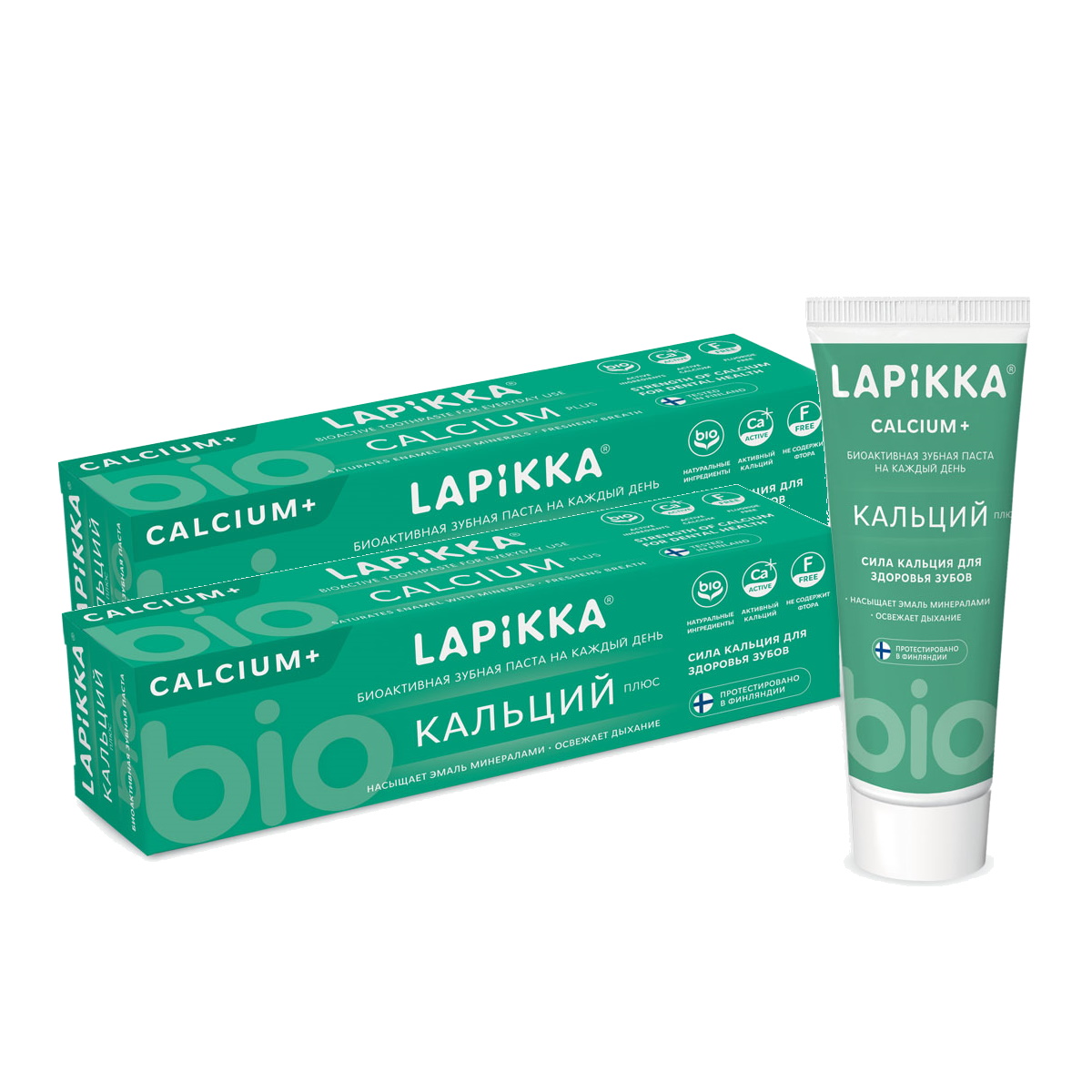 

Зубная паста LAPIKKA Кальций Плюс, 94г (в наборе 2 штуки)