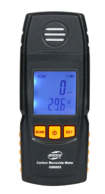 Цифровой измеритель (датчик, индикатор) угарного газа Benetech GM8805 (3934) газоанализатор измеритель концентрации угарного газа мегеон 08008