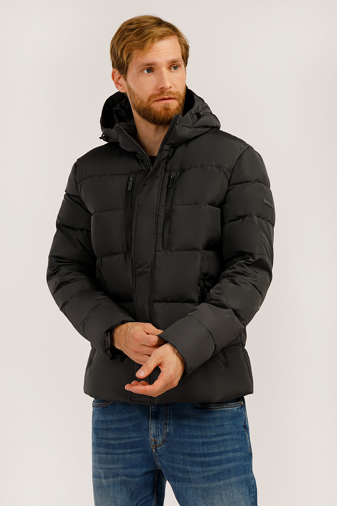 

Куртка мужская Finn Flare W19-21011 серая 3XL