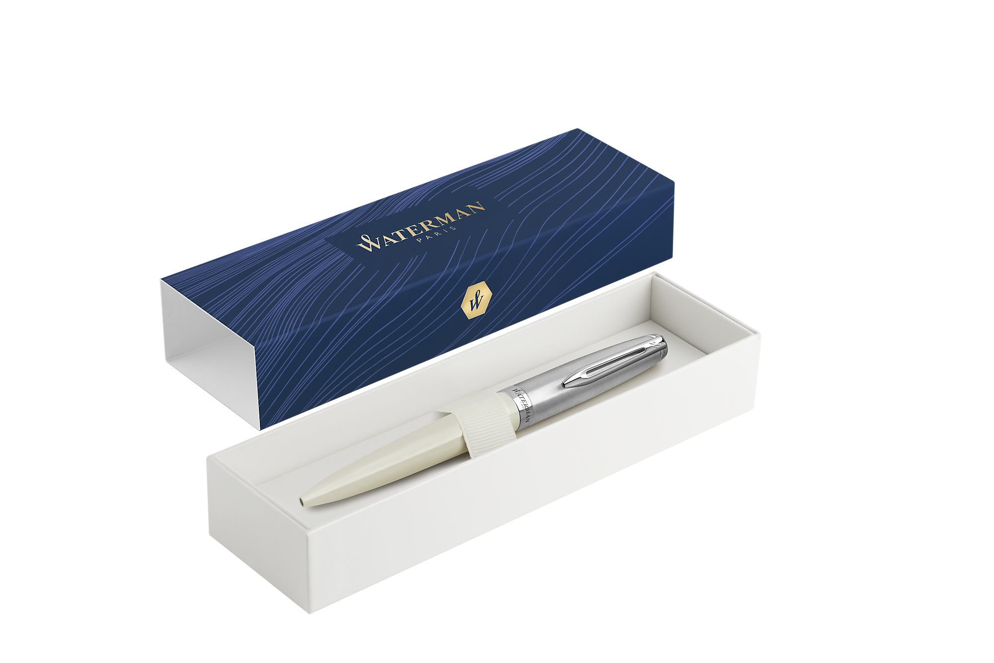 

Ручка шариковая Waterman Embleme IVORY CT BP M BLU GB 2100330