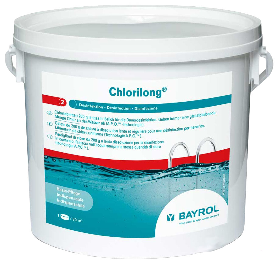 фото Дезинфицирующее средство для бассейна bayrol chlorilong 200 (хлорилонг 200) 4536117 5 кг