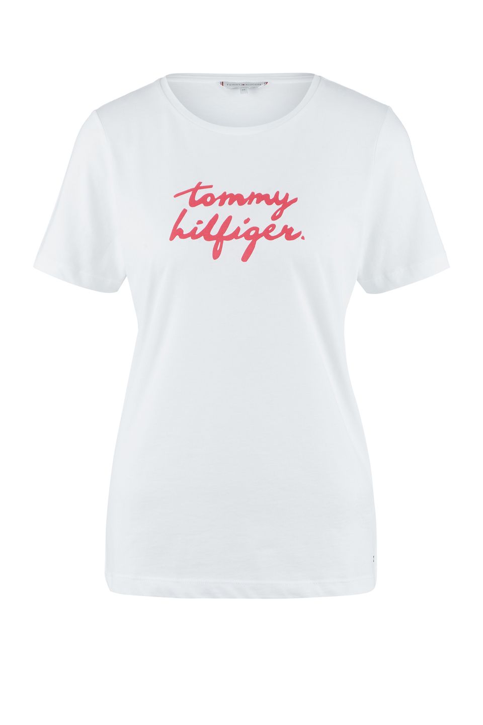 

Футболка женская Tommy Hilfiger WW0WW26661 YBR white белая L INT, Белый, WW0WW26661 YBR white