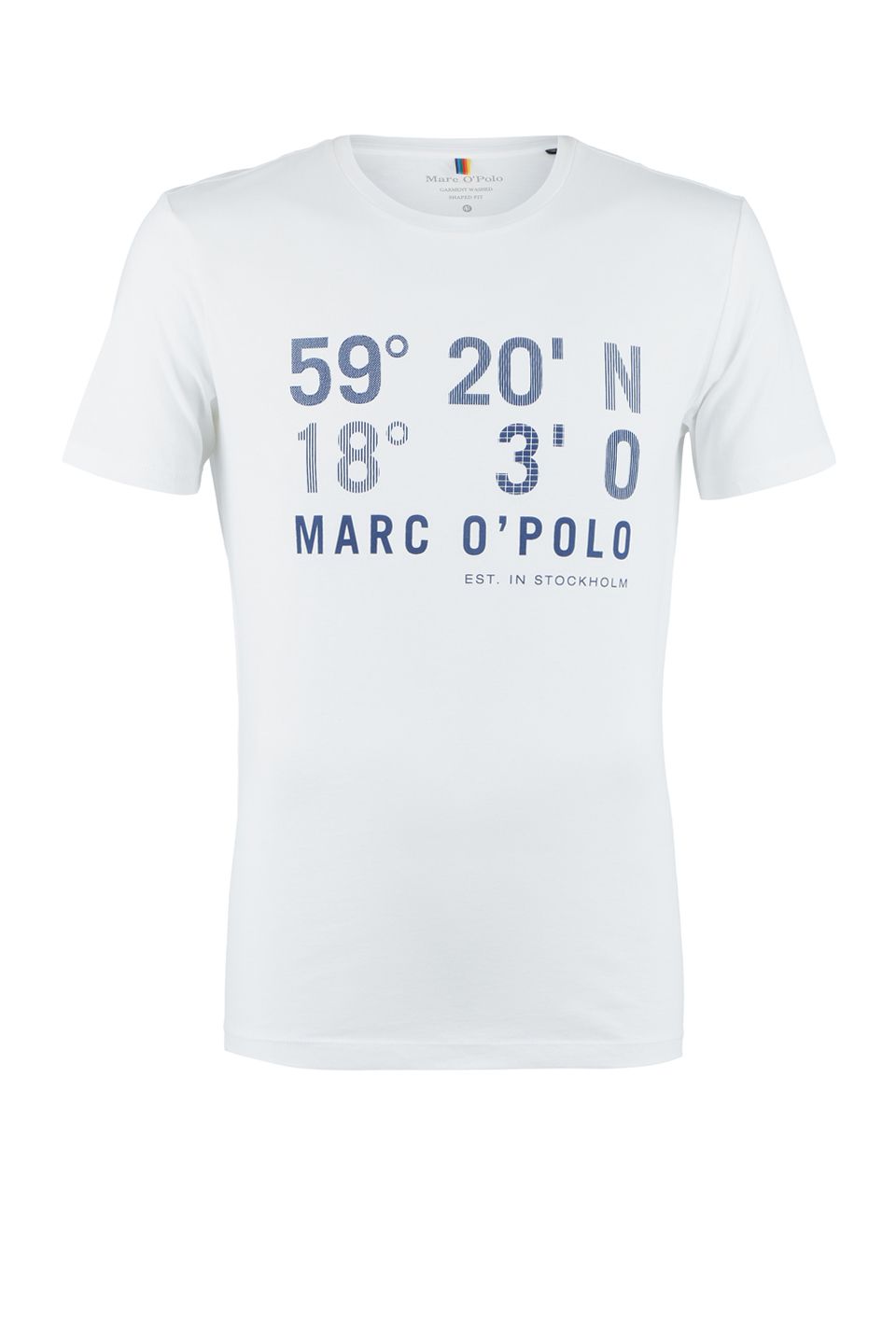 

Футболка мужская Marc O’Polo 213151128/100 белая S, Белый, 213151128/100