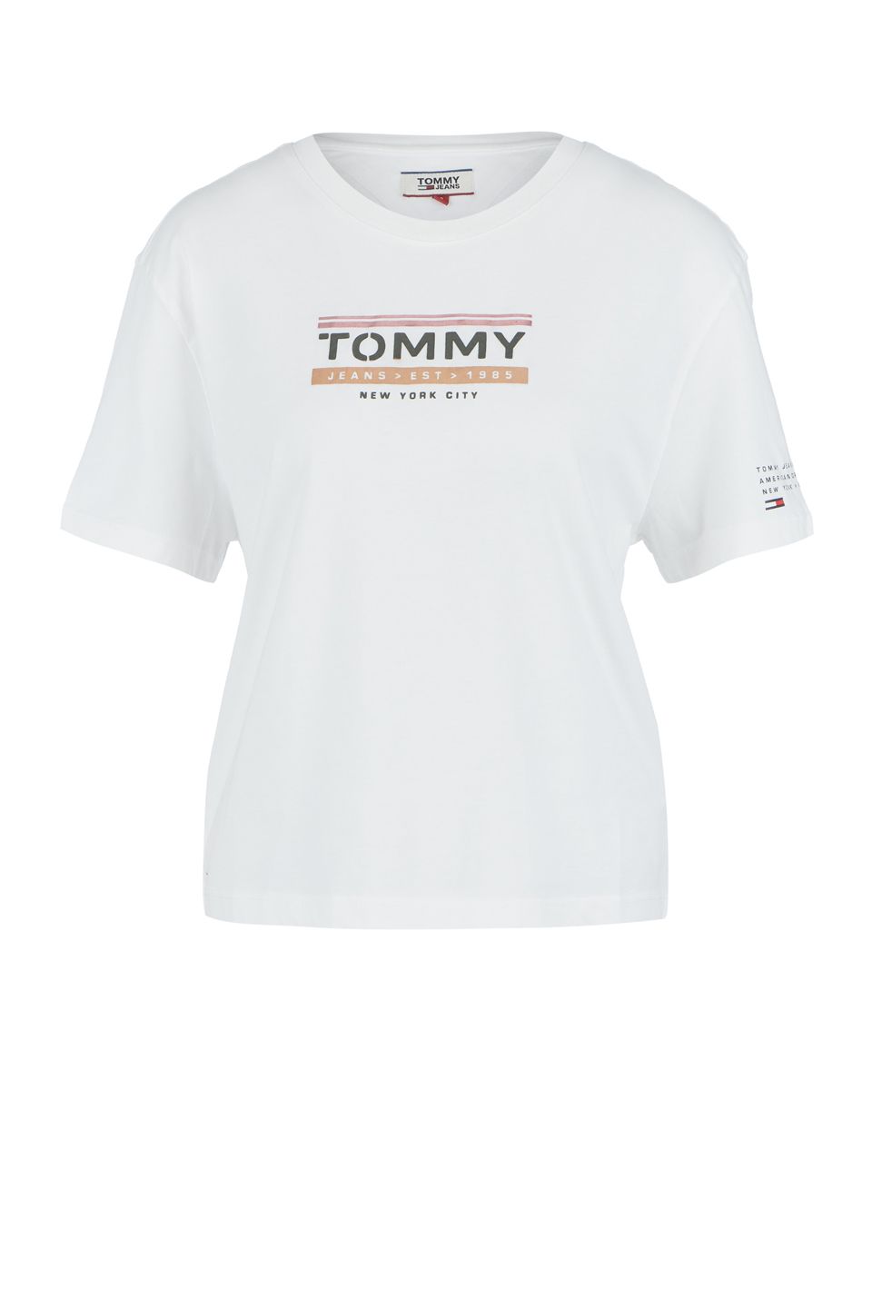 

Футболка женская Tommy Jeans DW0DW08035 YBR white белая XXS, Белый, DW0DW08035 YBR white
