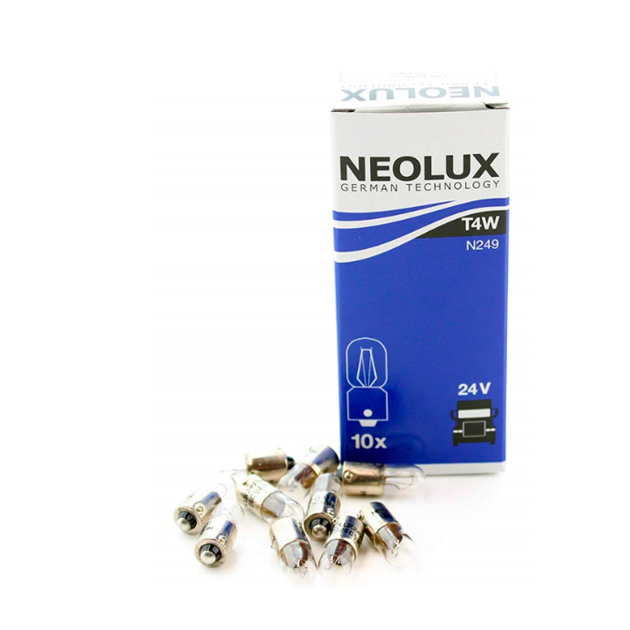 фото Лампа 4w 24v ba9s 5xfs10 neolx t4w (складная картонная коробка) neolux
