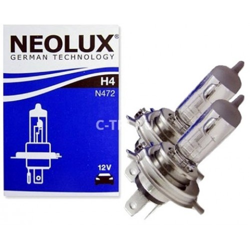 фото Лампа 100/80w 12v p43t 10x10x1 neolx h4 (складная картонная коробка) neolux