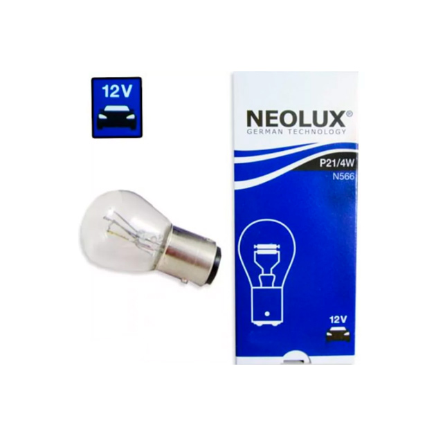 фото Лампа 21/4w 12v baz15d 5xfs10 neolx p21/4w (складная картонная коробка) neolux