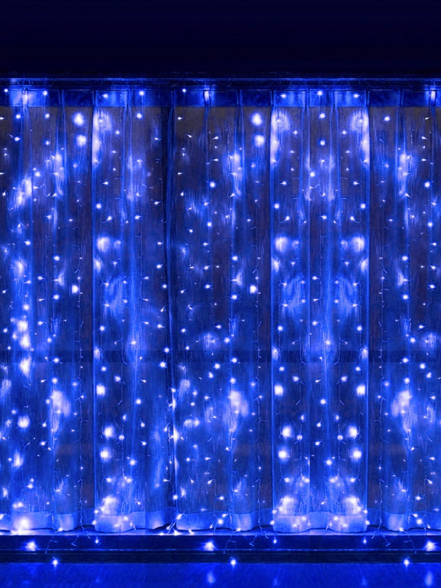 фото Световой занавес 104979 2,5х2,5 м синий nobrand