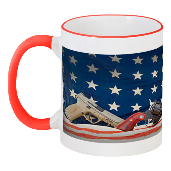 

Кружка Printio с цветной ручкой и ободком Американская классика