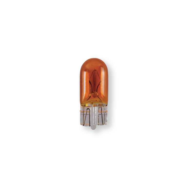 фото Лампа 12v (5w) желтая, стеклянный цоколь min10 osram