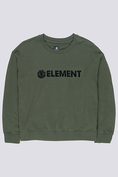 Свитшот мужской ELEMENT Logo Crew Fleece зеленый S
