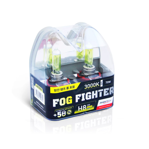 Лампа высокотемпературная Avantech FOG FIGHTER H8 12V 35W (70W) 3000K (ярко-желтый свет) -