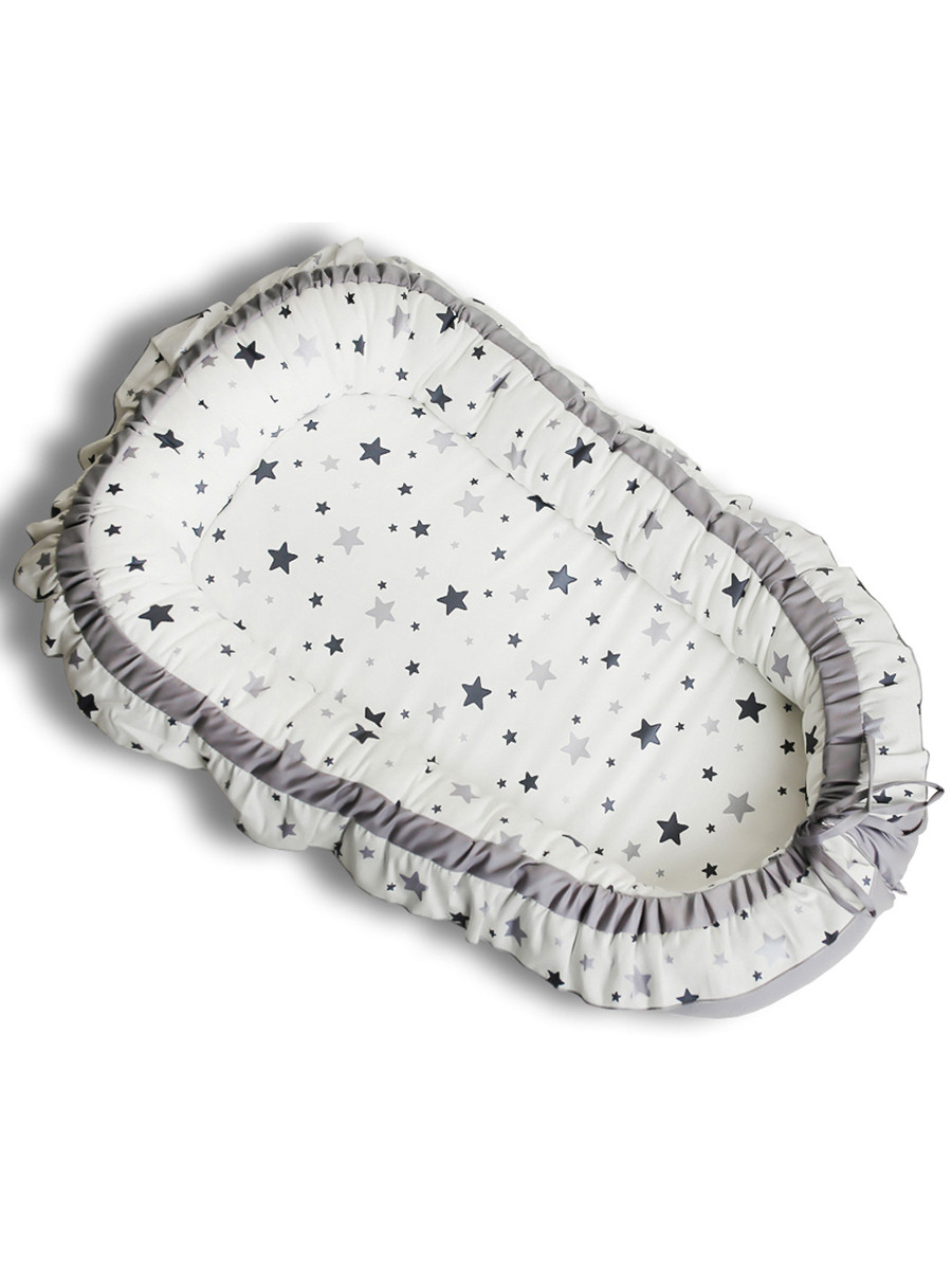 фото Подушка-гнездышко для новорожденных akella волшебник цвет: серый