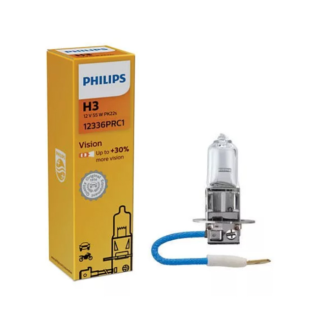 фото Лампа "philips" 12в, h3, 55вт 30% premium, картонная коробка philips арт. 12336pr