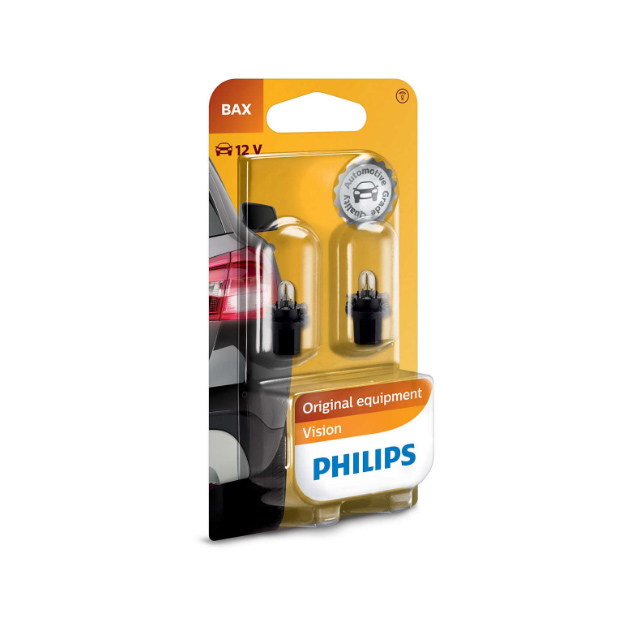 фото Лампы bax 12598 12v 1.2w bax8,5d/2 black b2 (2) standard 12598b2 philips