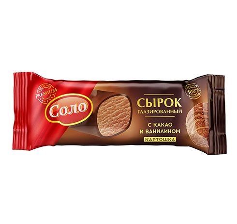 

Сырок Соло Картошка глазированный в глазури БЗМЖ 23% 40 г
