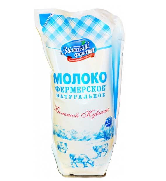 фото Молоко фермерское пастеризованное бзмж жир. 2.5 % 1250 г кувшин залесский фермер россия