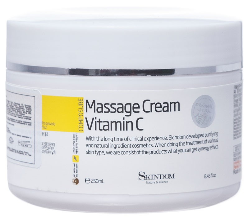 фото Крем для лица skindom массажный с витамином с massage creme vitamin c 250 мл