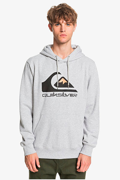 

Худи мужское Quicksilver Comp Logo EQYFT04089 серое S, Comp Logo EQYFT04089
