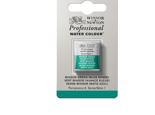 фото Акварель winsor&newton professional в кювете винзор зеленый голубой оттенок