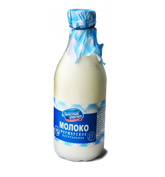 

Молоко фермерское пастеризованное бзмж жир. 2.5 % 900 г пл/б залесский фермер россия