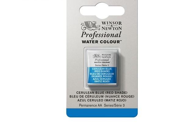 фото Акварель winsor&newton professional в кювете церулеан голубой красный оттенок
