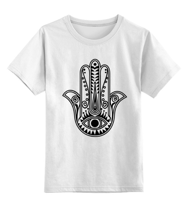 

Детская футболка классическая Printio Hamsa lotus eye, р. 164, Белый, 0000000694854