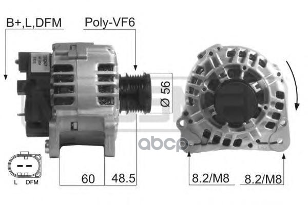 

Генератор Vag 98-05 120A Era 210247