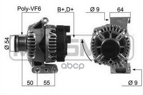 

Генератор Fiat/Opel 1.3 Cdti 90A Era 210451