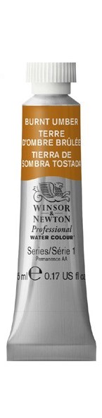 Акварель Winsor&Newton Professional в тюбике 5 мл Умбра жженая