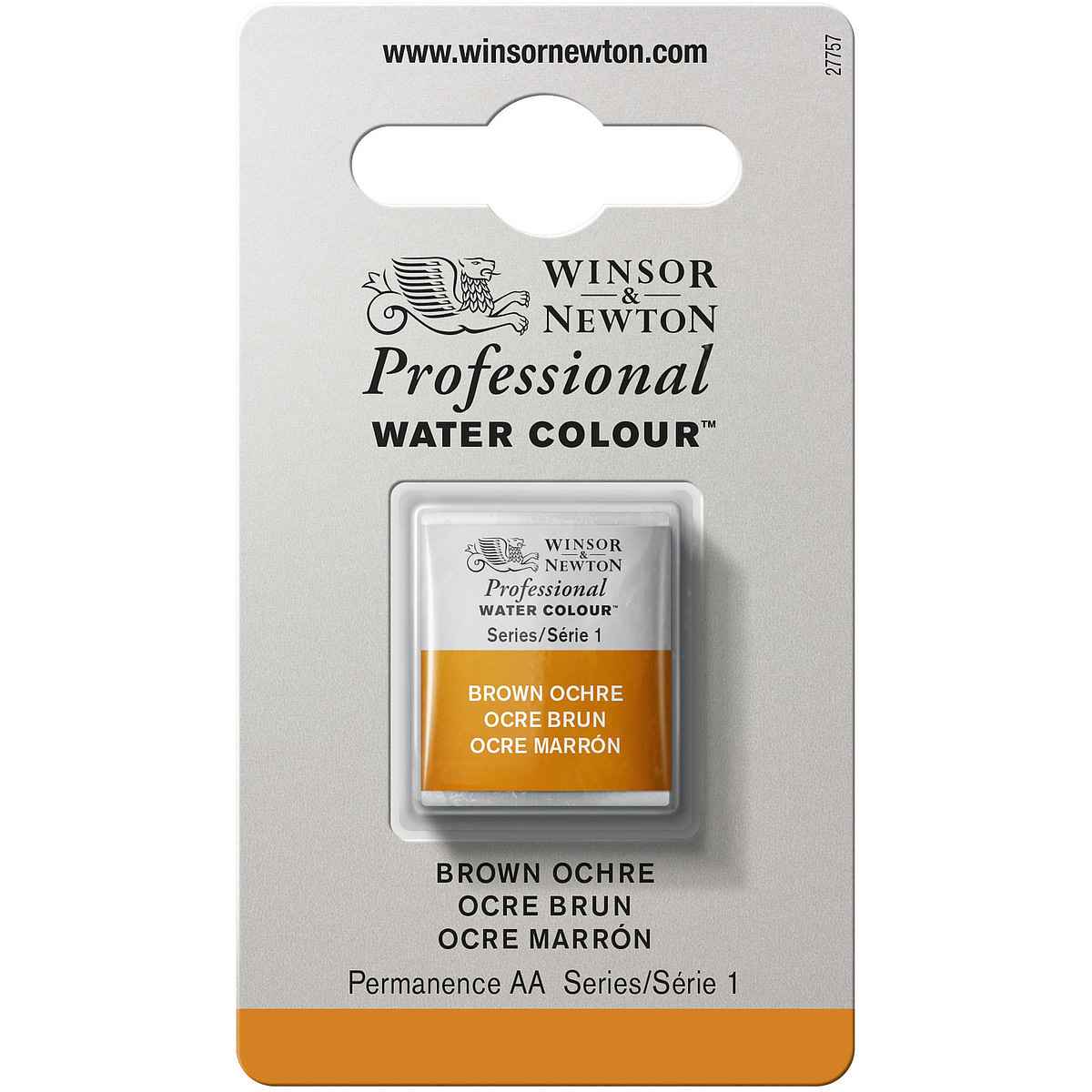 фото Акварель winsor&newton professional в кювете охра золотистая