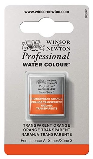 фото Акварель winsor&newton professional в кювете оранжевый прозрачный