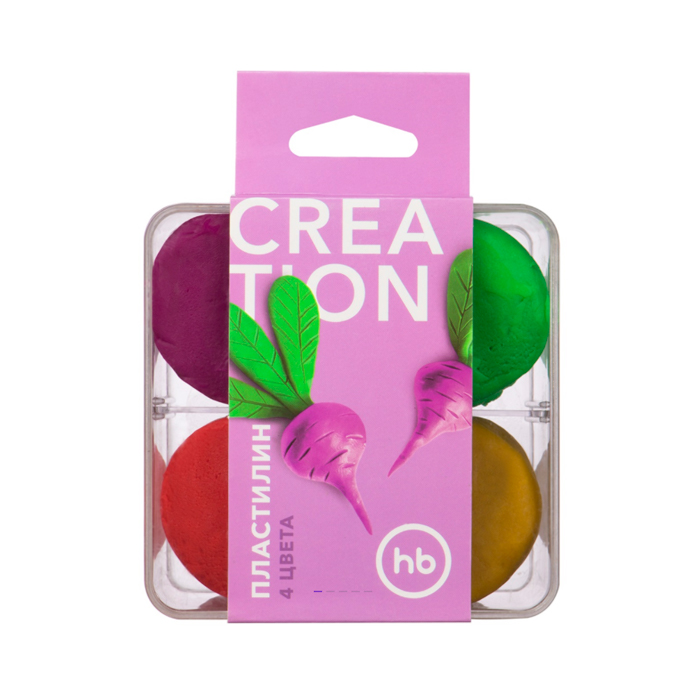 

Мягкий пластилин Happy Baby Creation, 4 цвета