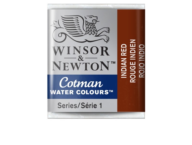 фото Акварель winsor&newton cotman в кювете индийская красная