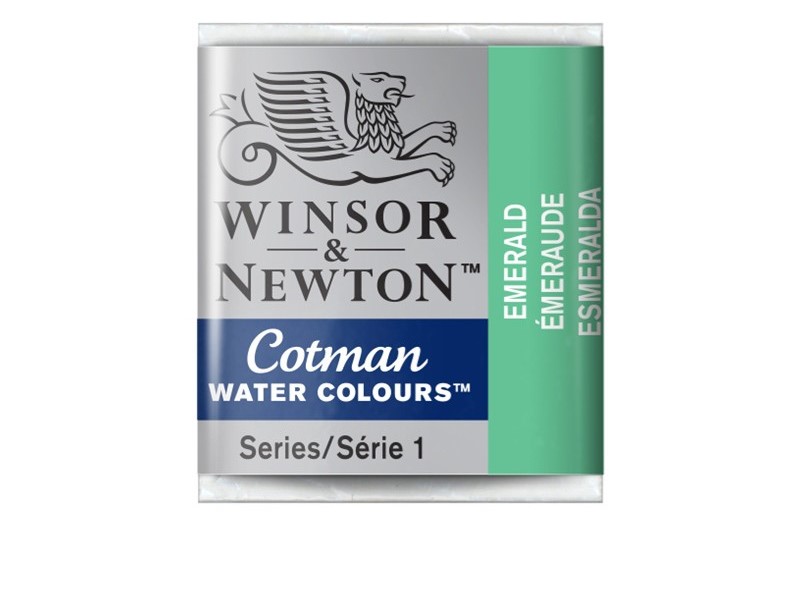 фото Акварель winsor&newton cotman в кювете изумрудный