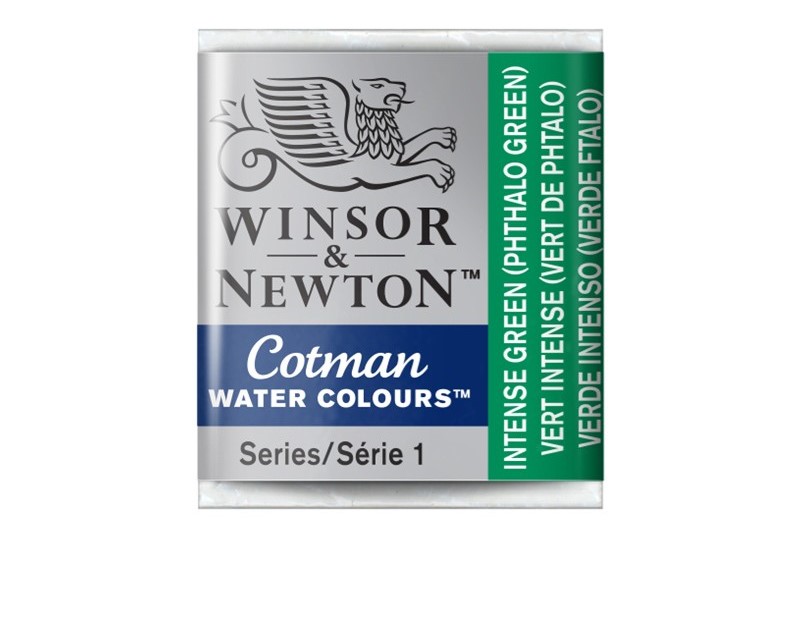 фото Акварель winsor&newton cotman в кювете зеленый интенсивный