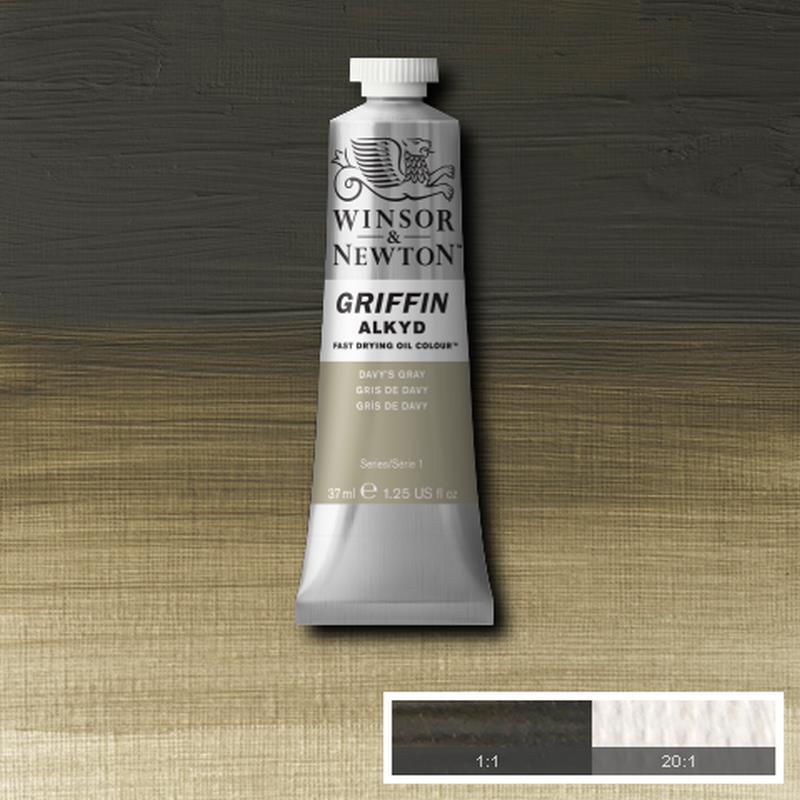 фото Алкидная краска winsor & newton "griffin" 37 мл серый дэвис winsor&newton