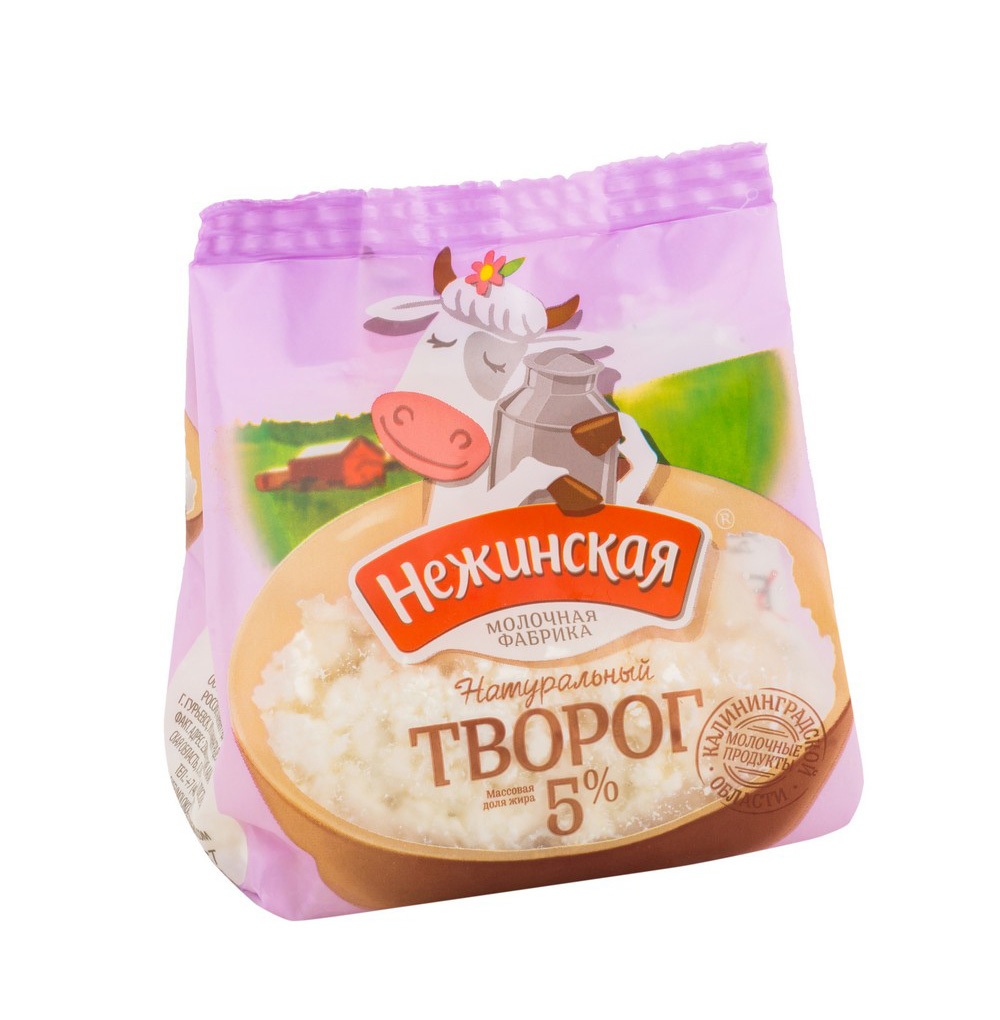 

Творог нежинская бзмж жир. 5 % 200 г п/п гусевмолоко россия
