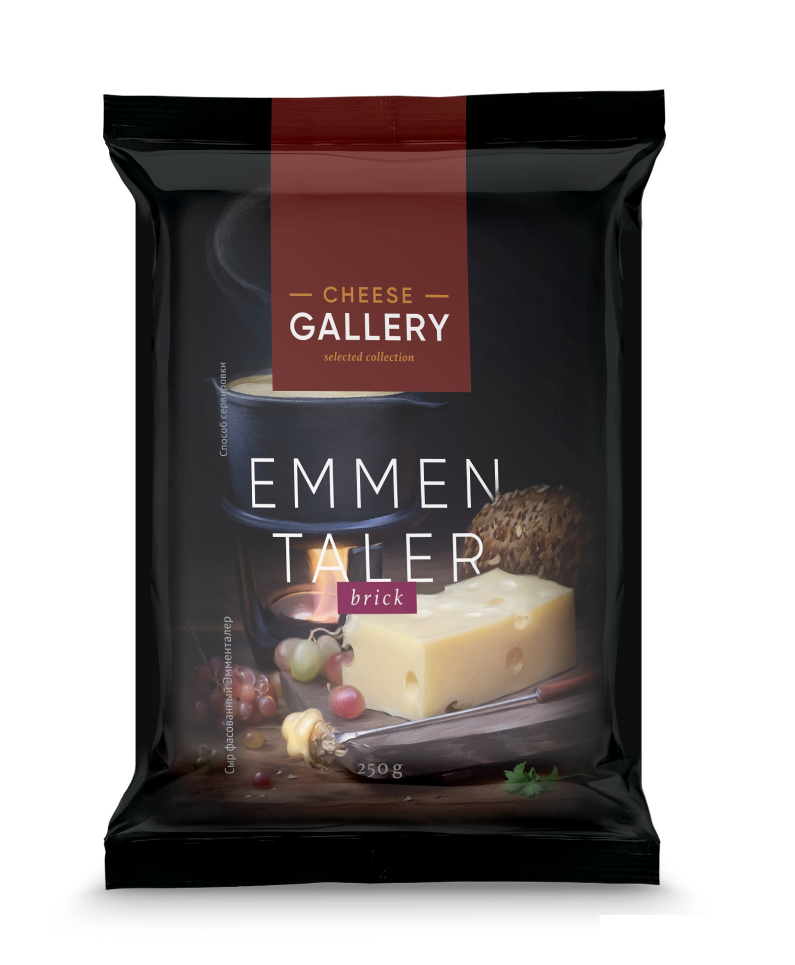 

Сыр полутвердый Cheese Gallery Emmentaler 45% бзмж 250 г