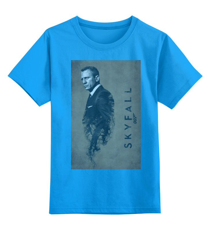 

Детская футболка классическая Printio Skyfall gray, р. 140, Голубой, 0000000708080