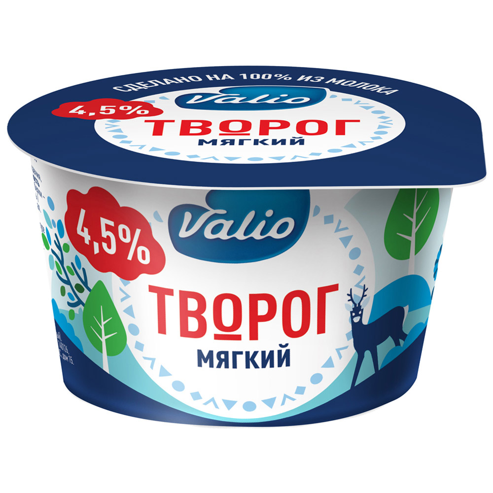 Творог Valio мягкий 4.5 % 180г