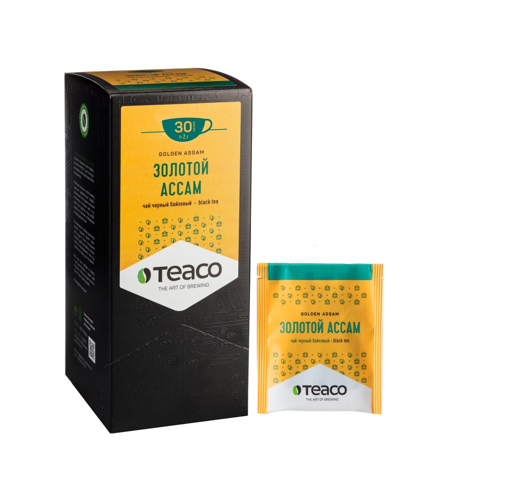 

Чай Teaco золотой ассам черный 30 пакетиков