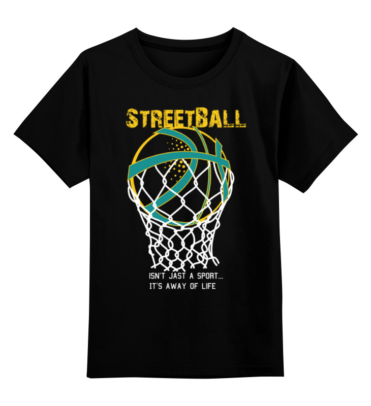 

Детская футболка классическая Printio Streetball, р. 128, Черный, 0000000701584