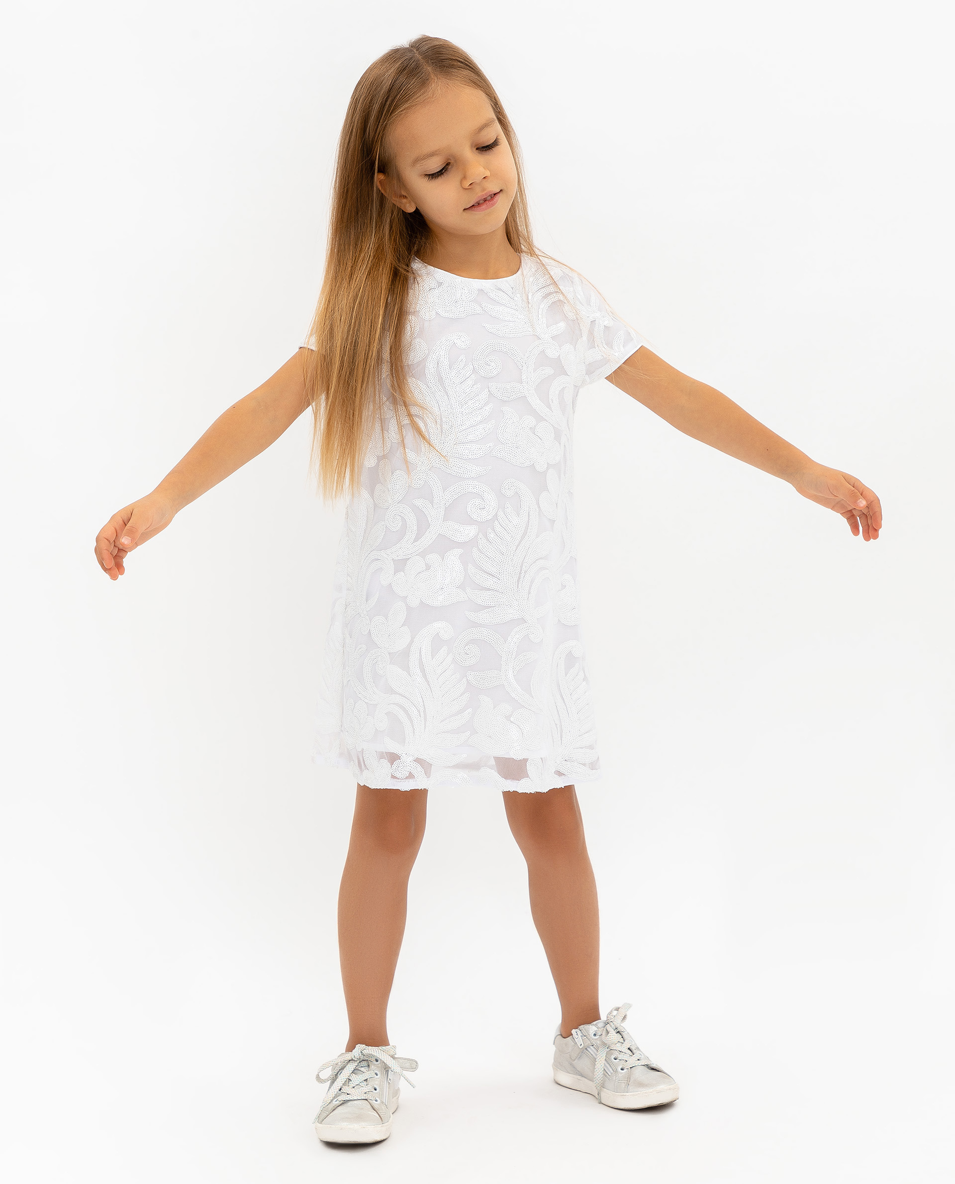 

Платье для девочек Gulliver, цв. белый, р.110, 120GPGMC2501