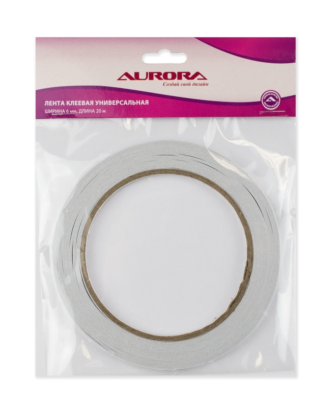 

Лента клеевая универсальная 6мм Aurora AU-U00620, AU-U00620